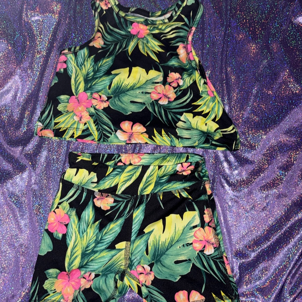 Toddler & Little Girls Safari Tropical-Print Bike Shorts